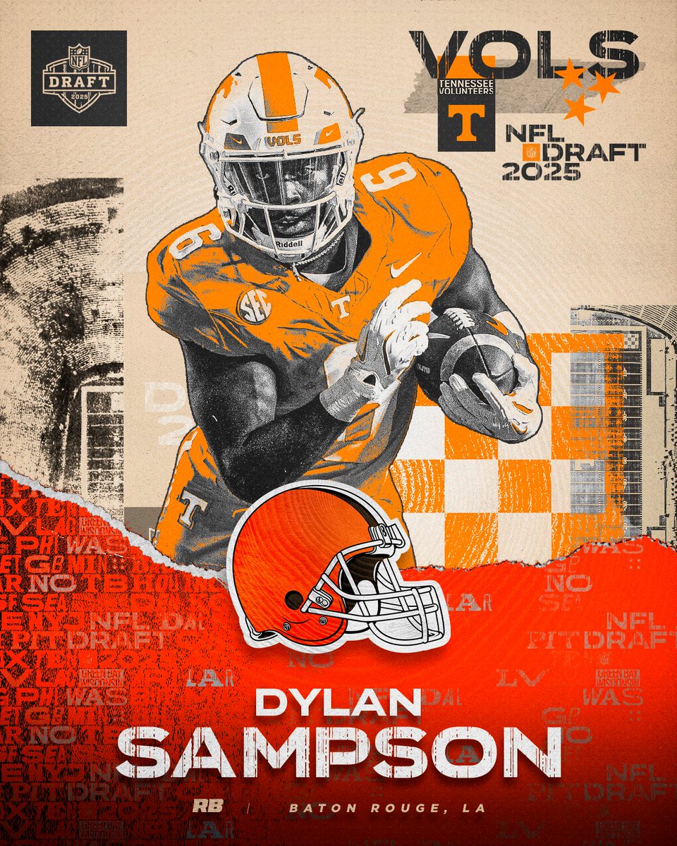 Tennessee Football (@vol_football) on Twitter photo New orange, same Dylan.
<a href="/Browns/">Cleveland Browns</a> 🤝 <a href="/dylans21527/">Dylan Sampson ♜ 🥀🖤</a>
Round 4 | Pick 126
#NFLDraft | #DawgPound New orange, same Dylan.
<a href="/Browns/">Cleveland Browns</a> 🤝 <a href="/dylans21527/">Dylan Sampson ♜ 🥀🖤</a>
Round 4 | Pick 126
#NFLDraft | #DawgPound