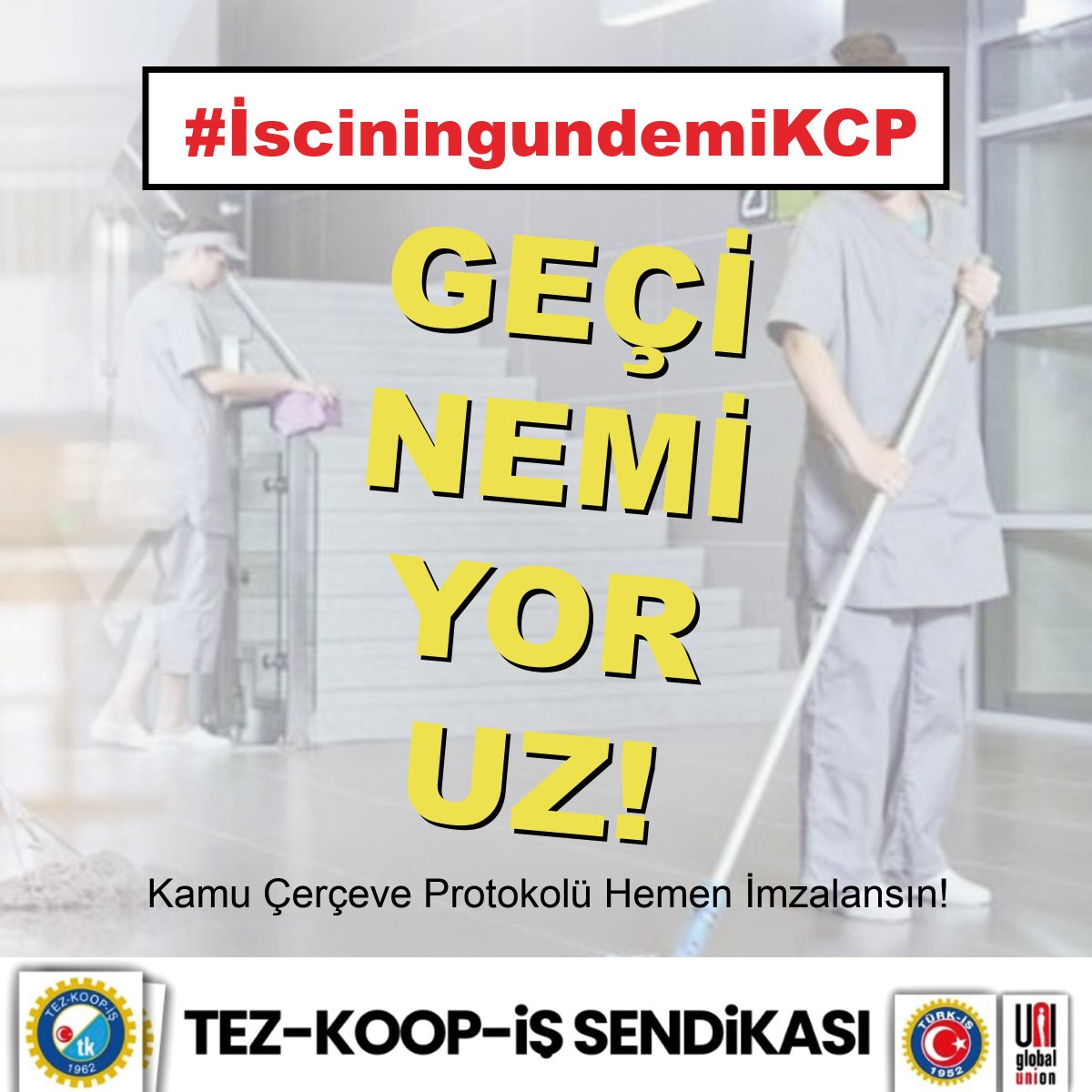 Kamu işçisinin maaşı daha hesaba yatmadan eriyor. Gün geçtikçe daha da yoksullaşıyor kamu işçileri.
#KamuÇerçeveProtokolüHemenİmzalansın
#İsciningundemiKCP
<a href="/csgbakanligi/">T.C. Çalışma ve Sosyal Güvenlik Bakanlığı</a> 
<a href="/isikhanvedat/">Prof. Dr. Vedat Işıkhan</a> 
<a href="/turkiskonf/">TÜRK-İŞ</a>