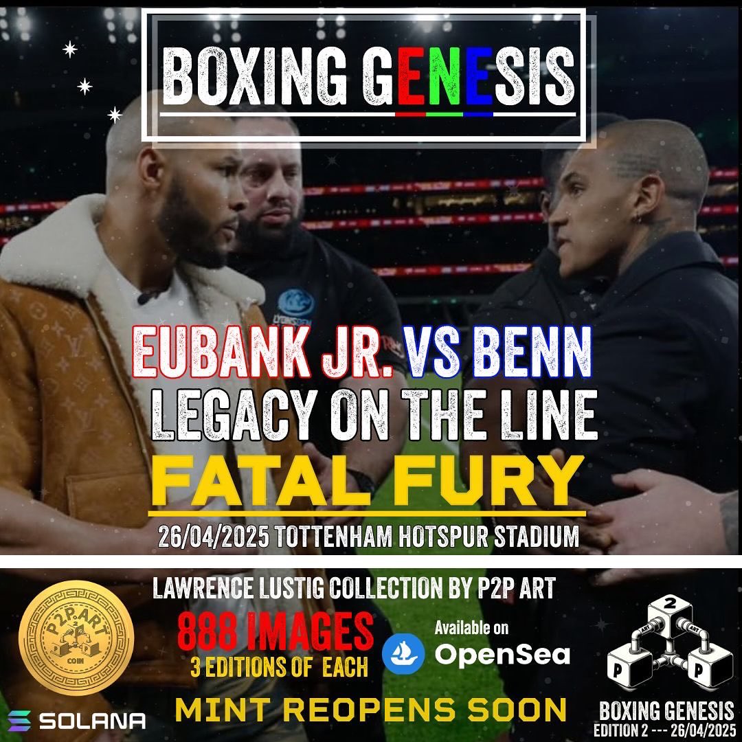 P2P_Art's tweet photo. History doesn’t just repeat… it evolves.
🥊 Eubank Jr vs Benn — two bloodlines, one destiny.

Who takes it? 🥇 https://t.co/6rL8Ubzfbx