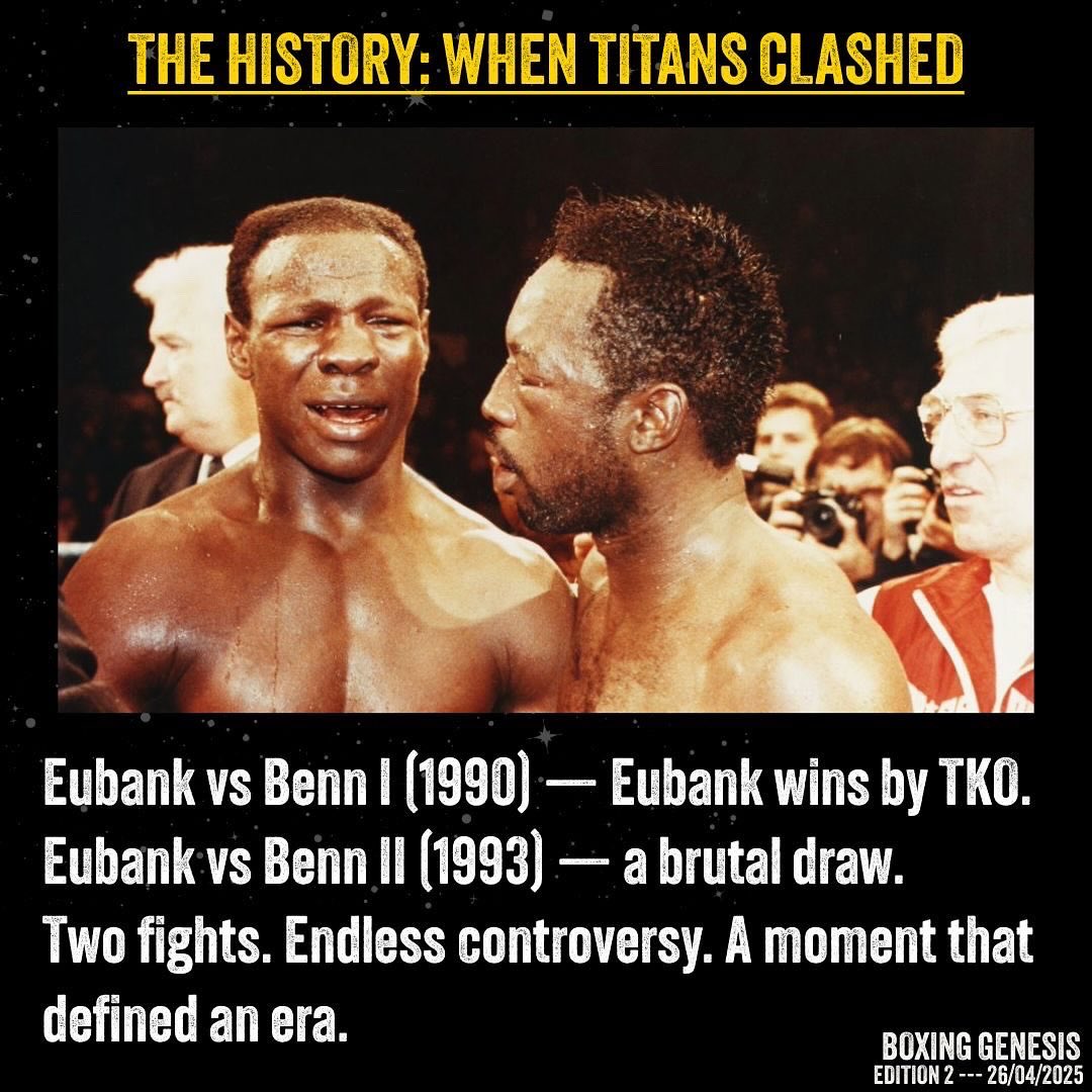 P2P_Art's tweet photo. History doesn’t just repeat… it evolves.
🥊 Eubank Jr vs Benn — two bloodlines, one destiny.

Who takes it? 🥇 https://t.co/6rL8Ubzfbx