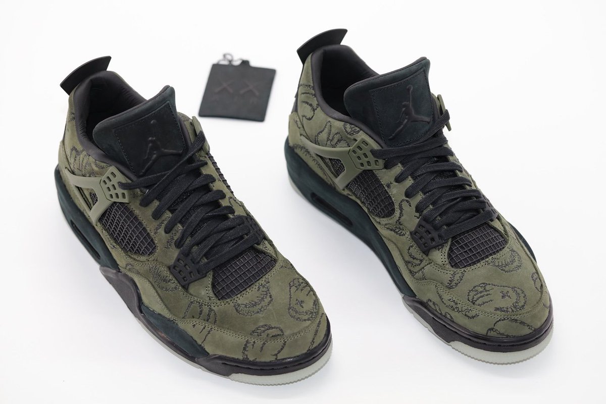 Air Jordan 4  Olive Kaws 4 Sample Air Jordan 4 Retro Travis Scott Olive Sample - Truest main image 4