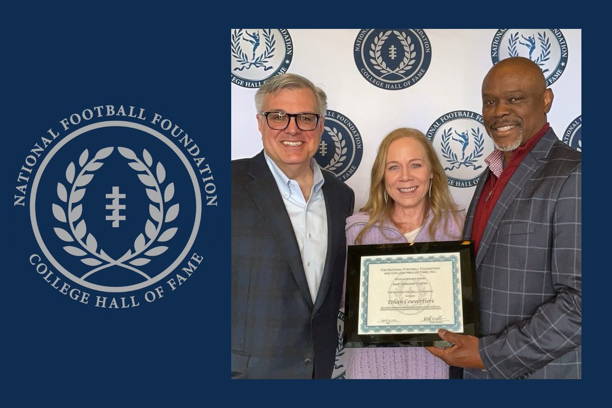 ethancouver's tweet photo. Very thankful to receive the scholar athlete award from the National Football Foundation and College Hall of Fame, East Tennessee Chapter. https://t.co/rcnk1JoSZy