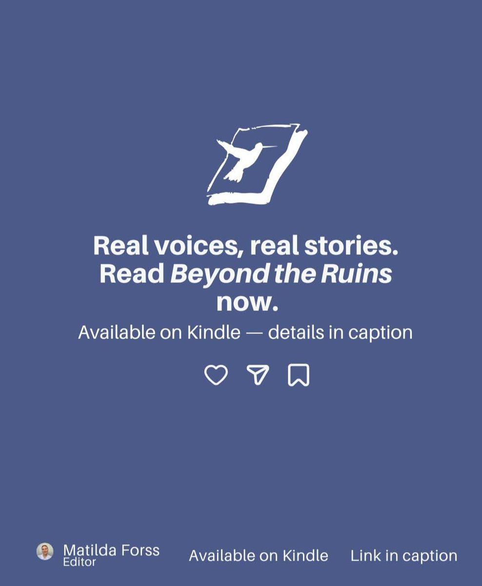 arts4refugees's tweet image. Wars end, but their impact doesn’t. Beyond the Ruins brings together stories of resilience, memory &amp;amp;  justice

Written by GenZ journalists, these articles challenge what we know. Now on #Kindle! 📖
🔗 Get your copy: a.co/d/dvFDbZr

 #Arts4Refugees #epubs #readers