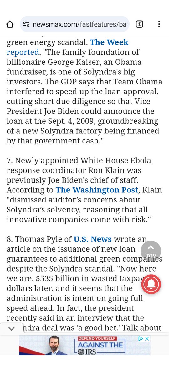 <a href="/NetworksManager/">Bruce Porter Jr. </a> <a href="/dogorflower/">dog or flower ?</a> <a href="/GEdward_Griffin/">G. Edward Griffin</a> <a href="/cspan/">CSPAN</a> <a href="/beforeitsnews/">Before It's News</a> <a href="/Ground_app/">Ground News</a> <a href="/TomFitton/">Tom Fitton</a> <a href="/JudicialWatch/">Judicial Watch ⚖️</a> <a href="/WestonAPrice/">Weston A. Price Foundation</a> <a href="/vxschmid/">Valentin Schmid</a> <a href="/CONSMILITIA/">ConsMilitia</a> <a href="/EpochTimes/">The Epoch Times</a> <a href="/LogosMedia01/">Jan Irvin</a> <a href="/Consortiumnews/">Consortium News</a> <a href="/transcend_media/">transcend_media</a> <a href="/MintPressNews/">MintPress News</a> <a href="/ALEXNEWMAN_JOU/">Alex Newman</a> <a href="/NewAmericanMag/">The New American</a> <a href="/AmericanThinker/">American Thinker</a> <a href="/realMaryFanning/">TheAmericanReport.Org</a> <a href="/21stCenturyWire/">21st Century Wire 🇵🇸</a> <a href="/dbongino/">Dan Bongino</a> <a href="/AlanRMacLeod/">Alan MacLeod</a> <a href="/SpencerLndqst/">Spencer Lindquist 🇺🇸</a> <a href="/BreitbartNews/">Breitbart News</a> <a href="/MeganFoxWriter/">Megan Fox</a> <a href="/PJMedia_com/">PJ Media</a> <a href="/vigilantfeed/">The Vigilant Citizen</a> <a href="/realtpv/">The People's Voice</a> <a href="/realfrankreport/">Frank Report</a> <a href="/NRO/">National Review</a> <a href="/RogerJStoneJr/">Roger Stone</a> <a href="/The_Rumpus/">The Rumpus</a> <a href="/newdawnmagazine/">New Dawn Magazine</a> <a href="/ICRscience/">ICR</a> <a href="/MailOnline/">Mail Online</a> <a href="/DougAMacgregor/">Douglas Macgregor</a> <a href="/Judgenap/">Judge Napolitano</a> <a href="/TheBell_News/">The Daily Bell: Far Right Dumpster Fire Of Freedom</a> <a href="/IBDinvestors/">Investors.com</a> <a href="/NEWSMAX/">NEWSMAX</a> <a href="/TheLastRefuge2/">TheLastRefuge</a> <a href="/SOTTnet/">SOTT.net</a> <a href="/realDonaldTrump/">Donald J. Trump</a> <a href="/CatholicLeague/">Catholic League</a> <a href="/FoxBusiness/">FOX Business</a> <a href="/1007WHUD/">100.7 WHUD</a> <a href="/JohnTeshMedia/">John Tesh</a> <a href="/JohnTeshRadio/">John Tesh Radio</a> <a href="/fatjoe/">FAT JOE</a> #BackIN2010 🚮 hO 🔙 30 BILLion
in taxPAYER backing 🚜 "leading
the way toward a brighter [🤑] more 
prosperous future" 🌞 #Solyndra 🌚 

"leaving 1,100 people out of work
[+] controversy was elevated
to a scandal [🚨]
officials felt pressured to approve"
x.com/TippytopshapeU…