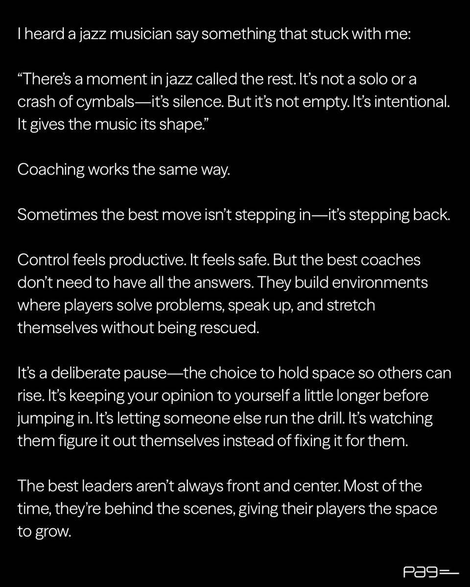 Sometimes the best move as a coach is the one you don’t make.