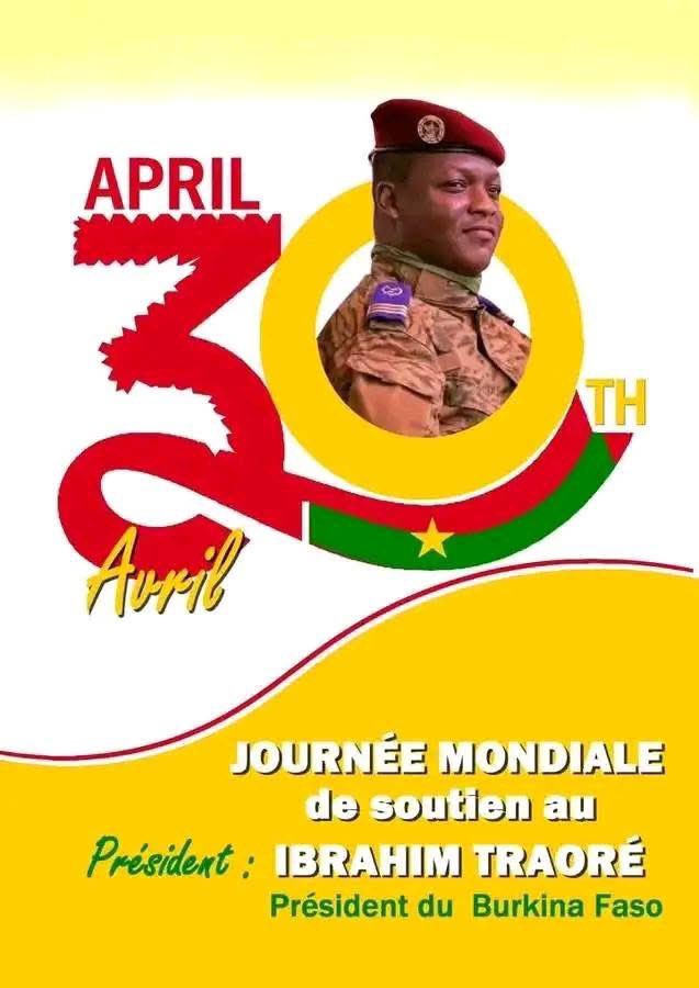 The whole world rises on April 30, 2025, to support Captain IBRAHIM TRAORÉ! 🌍
A historic first that proves our struggle is just, noble, and carried by the voice of free peoples!

Here, no bought imperialist media, no propaganda: our strength comes from the depths of our hearts,
