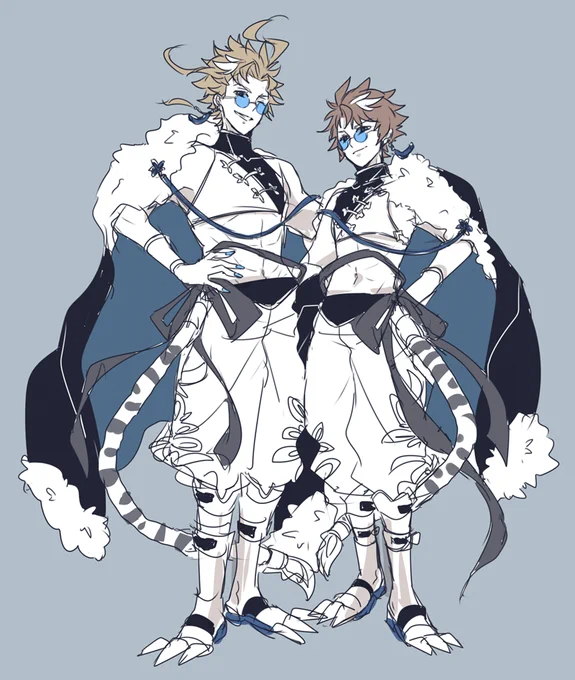 全身白虎スキンも描きました 