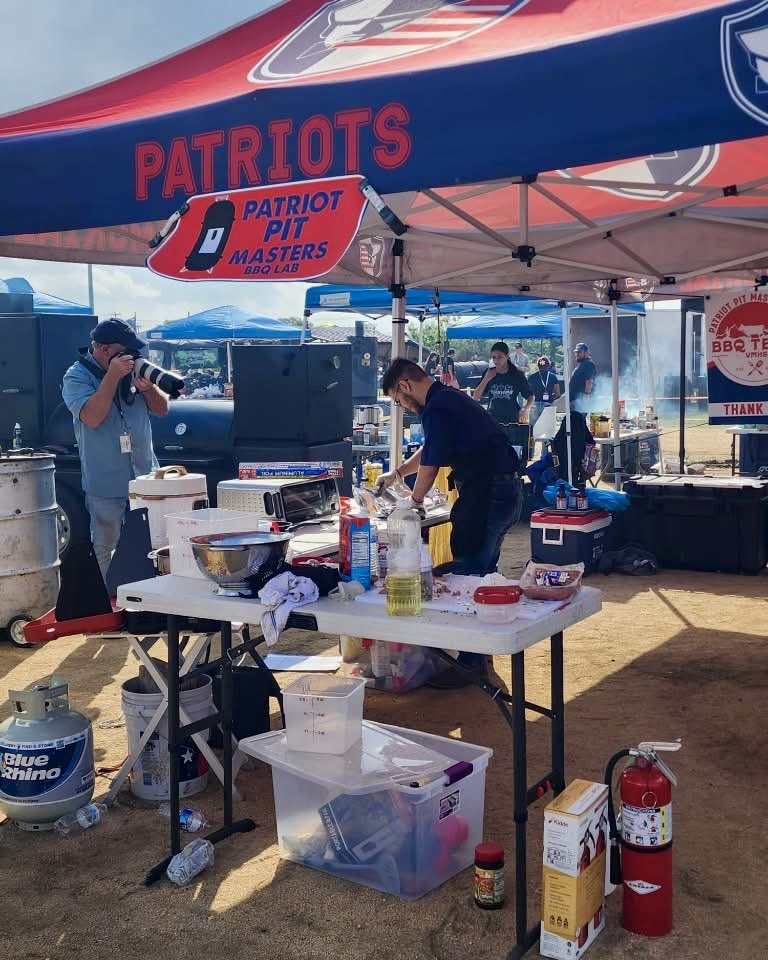 🔥🍗 Patriot Pitmasters are fired up in Granite Shoals! Representing VMHS at the 2025 High School BBQ State Championship, they’re taking on over 100 teams in brisket, chicken, ribs, beans, &amp; dessert. Let’s cheer them on! <a href="/SAVeteransHS/">Veterans Memorial High School</a> <a href="/VETERANS_AT/">Veterans Memorial HS Athletic Training</a> 
#PatriotNation #HSBBQ