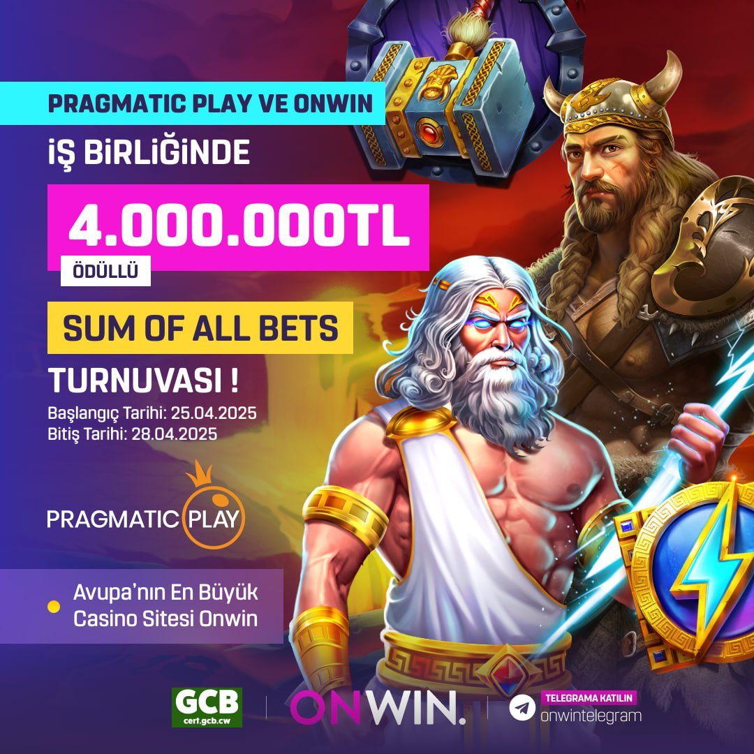 Bonuslaragel's tweet photo. 🎰  HEDEF NET: 4.000.000 TL!  

😀  PRAGMATIC PLAY &amp; ONWIN iş birliğinde

🎰  SUM OF ALL BETS TURNUVASI

➡️Güncel Giriş Adresi = https://t.co/Hvu8vgLiql 

🎰  En sevilen slot oyunlarında bahis yap, zirveye oyna ve dev ödül havuzundan payını kap!

.

.

.
#denemebonusu #bahis https://t.co/dWAcSJz7y4
