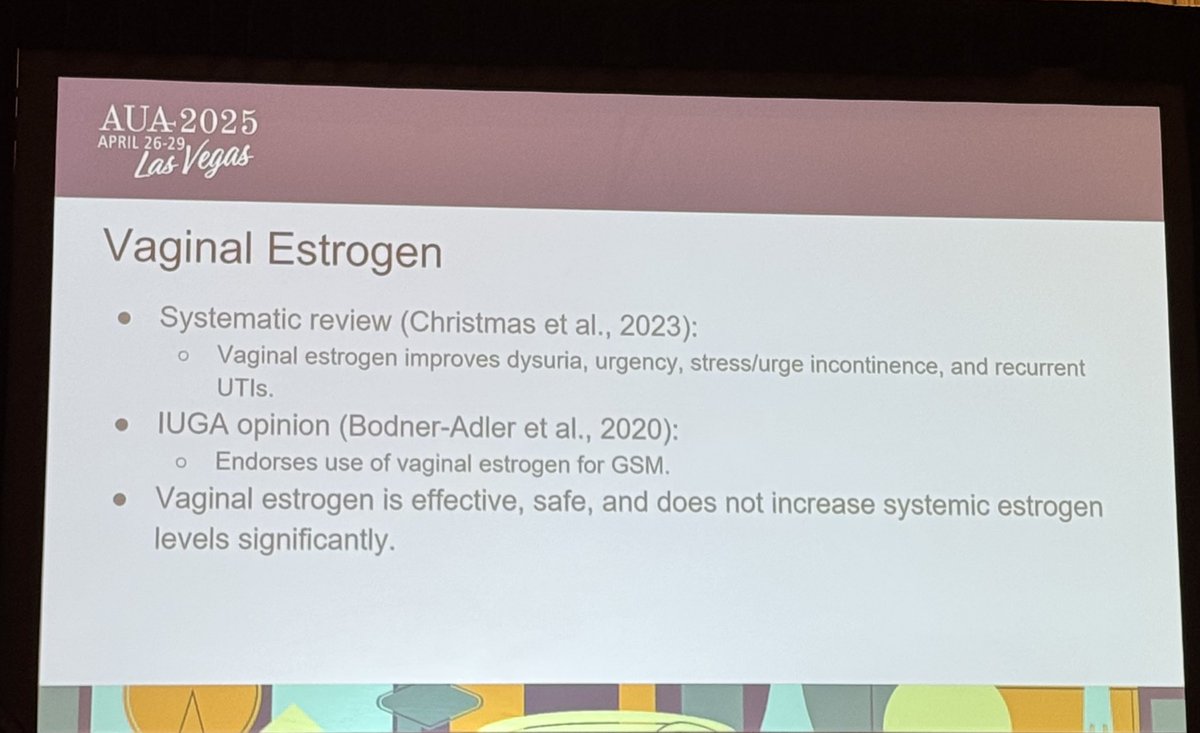dr_wardsam's tweet photo. Let’s shout it from the roof : there is no evidence that vaginal estrogen induced breast cancer - stop black box warning @drrachelrubin @SMSNA_ORG @essm_tweets @AmerUrological #AUA25 https://t.co/Krl49Kl1dz