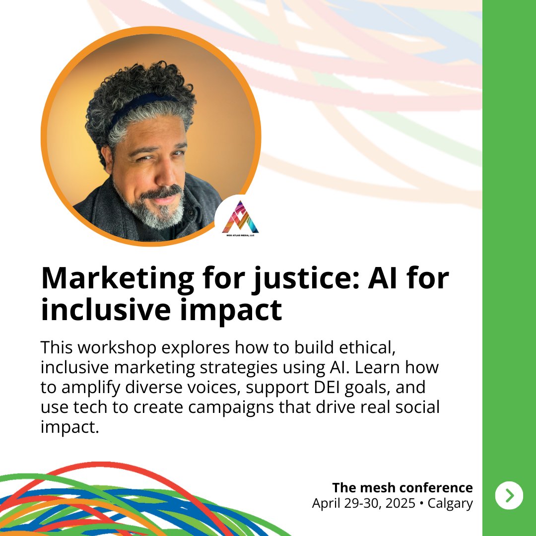 mesh conference (@meshcon) on Twitter photo π€ How can AI drive justice in marketing?
Join <a href="/meshcon/">mesh conference</a> for Marketing for Justice β a workshop with <a href="/ModestRoots/">The Real Christian Ortiz</a> on building ethical, inclusive campaigns powered by AI.
π April 30 | 2:55 PM | Pitch Stage, <a href="/PlatformCalgary/">Platform Calgary</a>
π meshconference.com/tickets-mesh π€ How can AI drive justice in marketing?
Join <a href="/meshcon/">mesh conference</a> for Marketing for Justice β a workshop with <a href="/ModestRoots/">The Real Christian Ortiz</a> on building ethical, inclusive campaigns powered by AI.
π April 30 | 2:55 PM | Pitch Stage, <a href="/PlatformCalgary/">Platform Calgary</a>
π meshconference.com/tickets-mesh