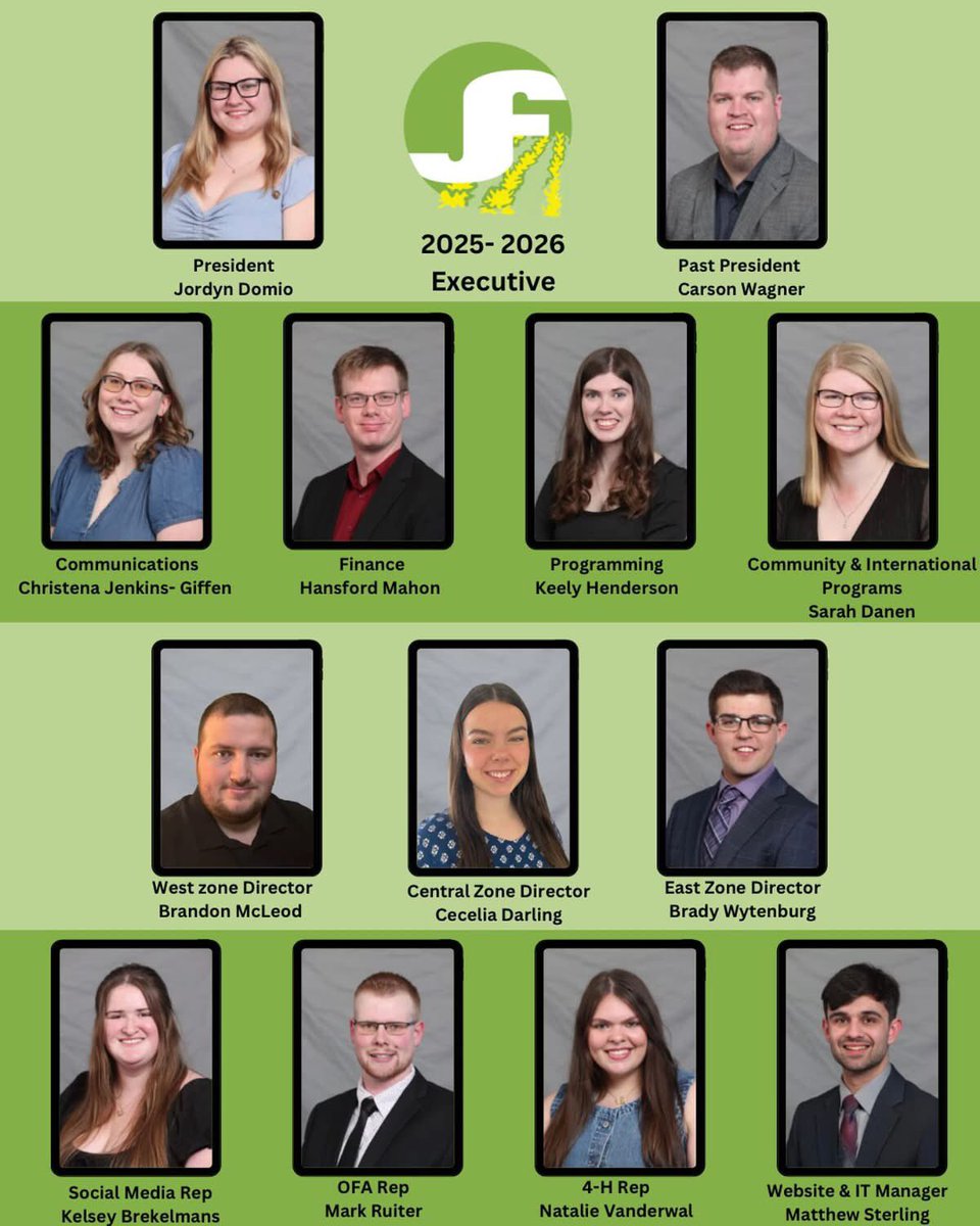 The future is bright! 

On March 21st, we gathered in Niagara Falls for our Annual General Meeting, marking the start of March Conference! 

Please join us in welcoming your 2025- 2026 Executive Directors and Representatives! 🤝 

#LeadersOfTomorrow  #leadership #youngfarmers