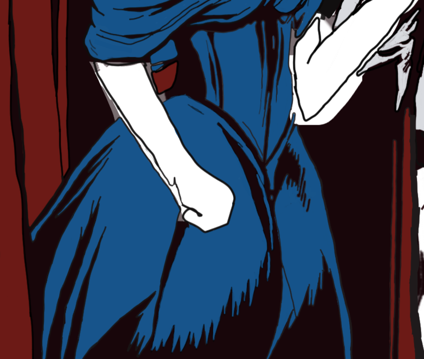 DunkinWood's tweet photo. Not done, I still have a lot more to do/clean up, but I love how the dress is looking right now. #Art #Noob #2ndtime #Vtuber https://t.co/Pd8kjtAUUD