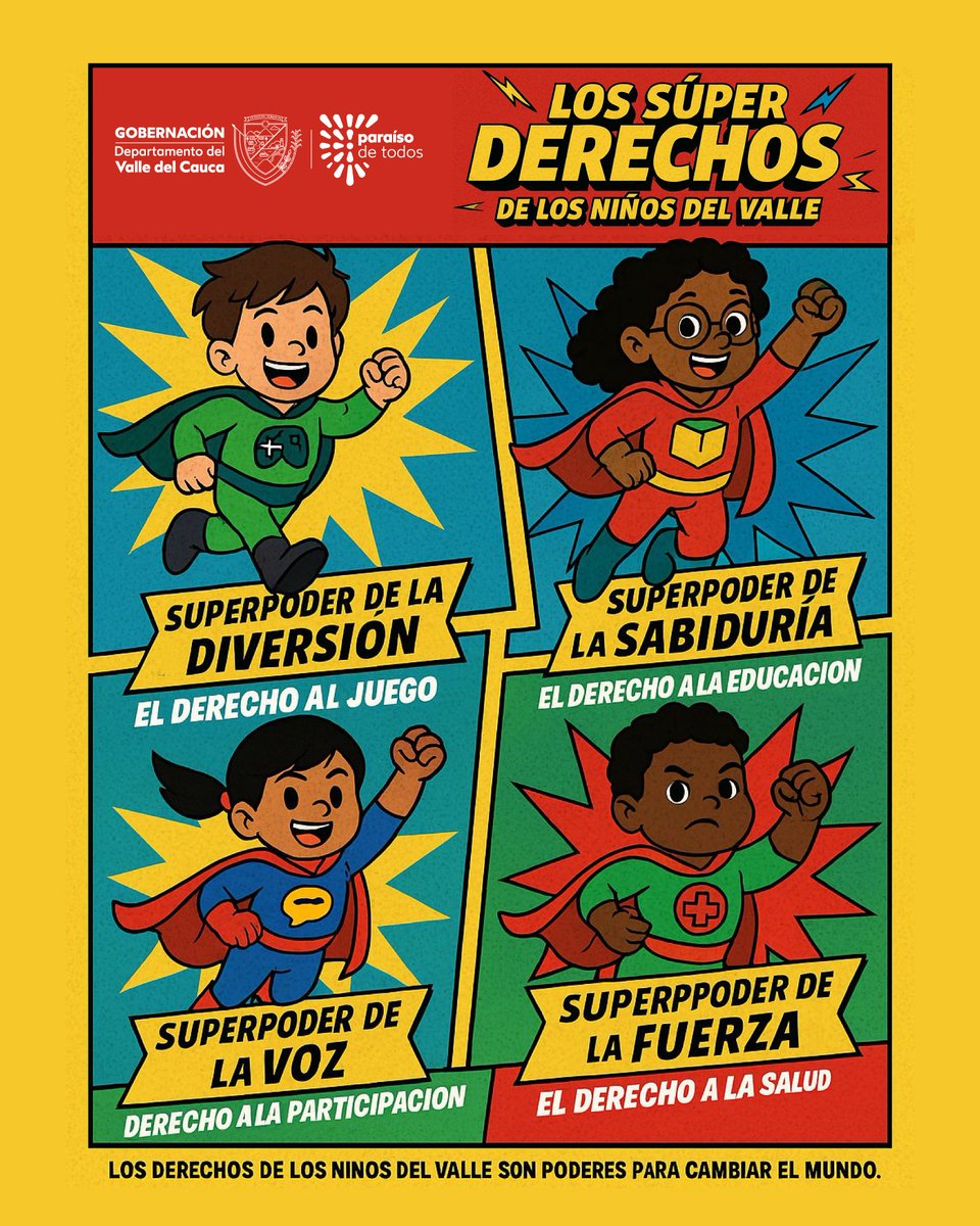 ¡Nuestros niños y niñas tienen súper poderes que transforman el mundo! ✨
Desde el juego, la educación, la participación y la salud, defendemos sus derechos.
Hoy y siempre, ¡#SúmateJugando!
<a href="/juegoyninez/">Corporación Juego y Niñez</a> #DíaDeLaNiñez