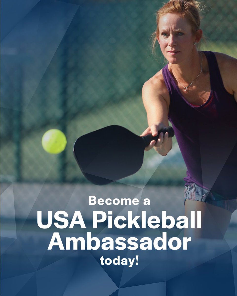 Love the sport of pickleball and want to share it with others? Apply now to become an official USA Pickleball Ambassador and help us promote the game in your local area!

🏓 usapickleball.org/ambassadors