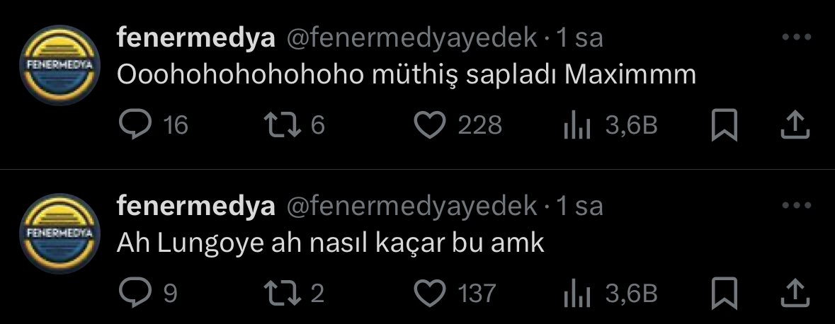Hiçbir Fenerbahçeli bu hesapları takip etmemeli. 

Başkan başarısız olabilir
Hoca kötü olabilir
Oyuncular formsuz olabilir...

Ama hiçbir Fenerbahçeli takımının gol yemesine sevinmez, puan kaybetmesini istemez, rakibe hayranlık duymaz.

Kendinize gelin...

#GFKvFB