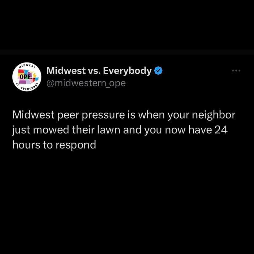 Best1Indy's tweet image. Facts! 😂

Btw - having issues with your lawn mower tires?? Yep, we can help with those too!

💻bestoneindy.com

#midwestproblems #notiretoobigortoosmall #wedothat2 #wearebestone
