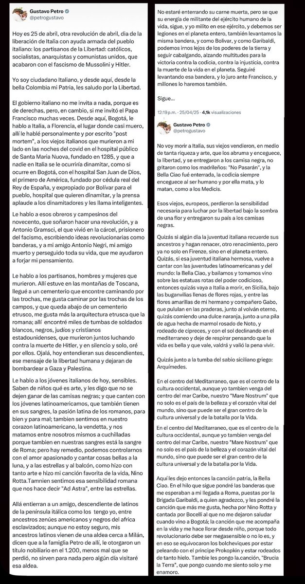 jorgelara85's tweet photo. 4/4 Hilo 🧵 Hoy, más que nunca, urge preguntarnos: ¿está @petrogustavo en condiciones mentales y emocionales para conducir el destino de una nación? La patria no puede seguir a la deriva entre delirios personales y abandonos de la realidad. #ColombiaMereceMás https://t.co/GJi71rQUGk