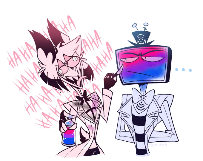 He's such an artist #RadioStatic #HazbinHotelFanart