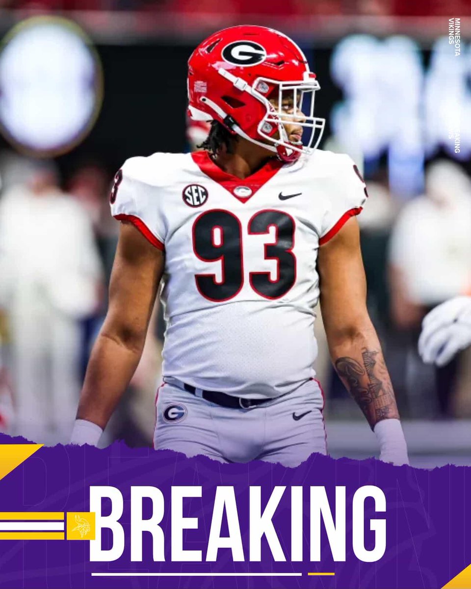 #Vikings select Georgia defensive tackle Tyrion Ingram-Dawkins with pick 139.