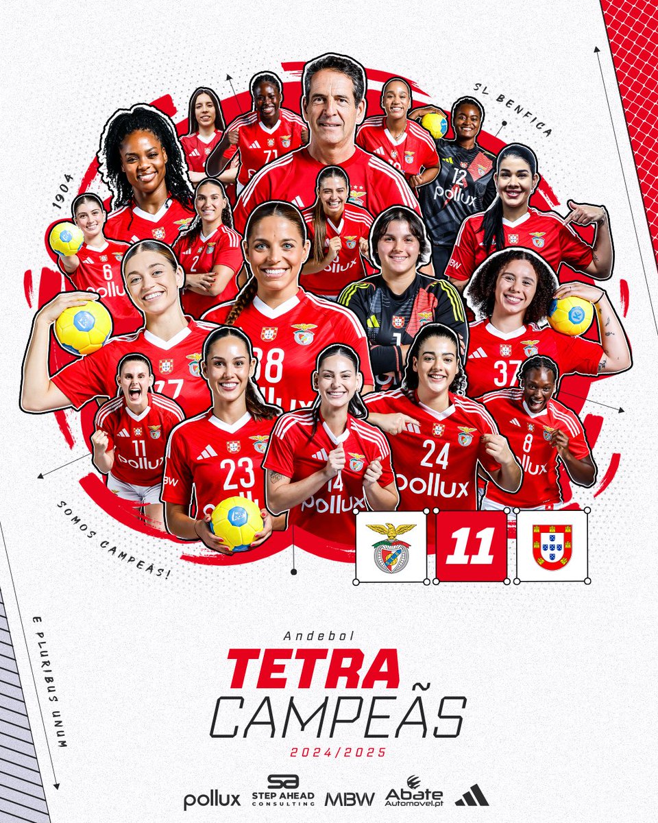 👏 TETRACAMPEÃS! 🏆🏆🏆🏆 

#AndebolBenficaFem • #Pollux #StepAhead #MBW #abateautomovelpt <a href="/adidas/">adidas</a>