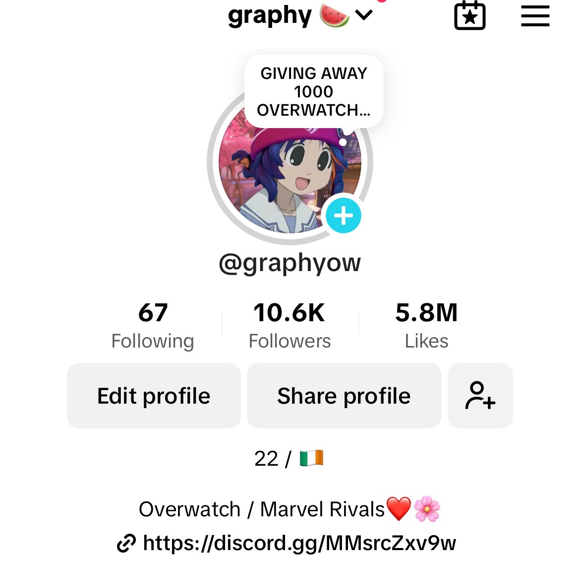 graphyyyyyy's tweet image. To celebrate hitting 10k on TikTok 🎉
I’m going to be giving away 1000 #Overwatch coins

Requirements in server :3 #owtwt #giveaway 

discord.gg/69bdQHhTr5