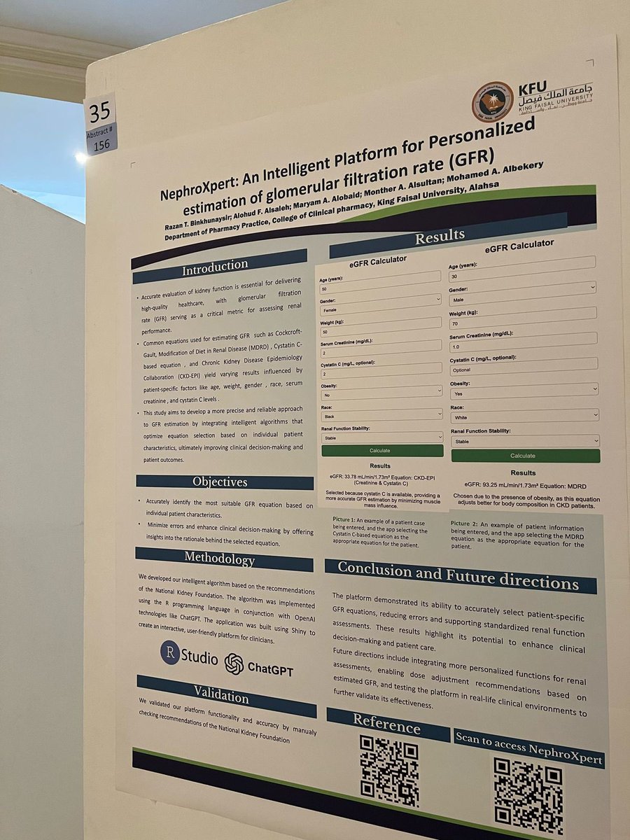 Proud to share that our team won the Best Poster Presentation Award at the Pharmacy Education, Science and Practice 2025 Conference in Qatar! ❤️