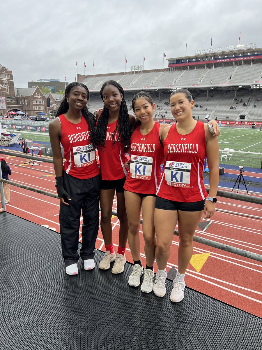 Congratulations to the girls 4x400 team of Ashley Budiman, Marley Odamtten, Jody Madriaga, and Camille Hayletts on a season best performance the Penn Relays. <a href="/Bears_Athletics/">BHS Athletics</a>