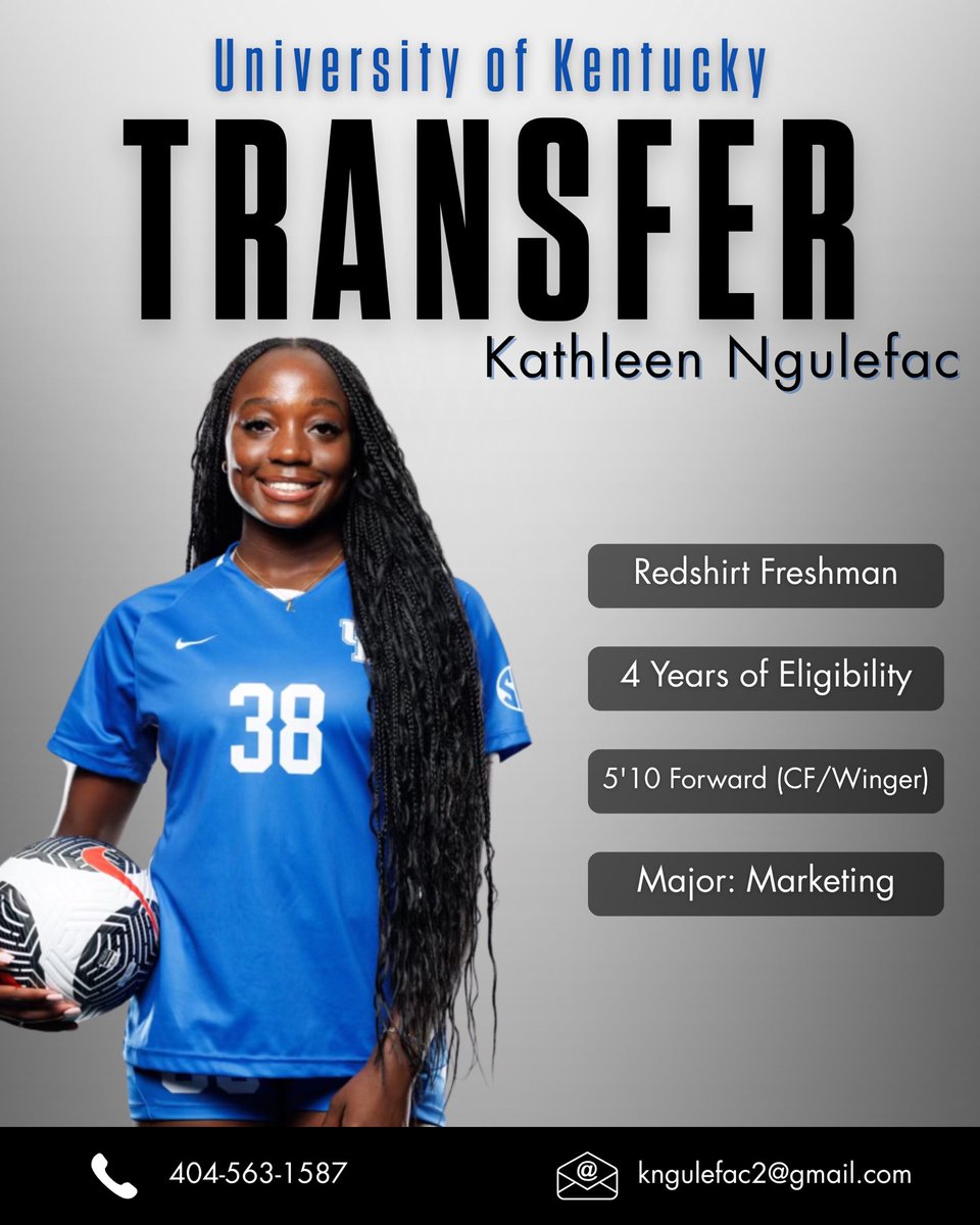 I'm entering the spring #TransferPortal to explore new opportunities. Grateful for my time at the University Of Kentucky. Excited for what's ahead &amp; finding my next soccer family!! 
<a href="/ImYouthSoccer/">ECNL/GA/Recruiting/College Soccer</a> <a href="/ImCollegeSoccer/">College Soccer Truth ™</a>