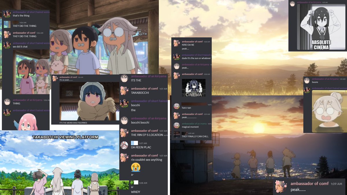 rentikoy's tweet photo. we had to rewatch as well to catch any cameos or references we missed... i might make an analysis video for this someday 🥹

it's just so peak....... i love mono and yuru camp.... thank you afro for bringing us this masterpiece, this just proves how much i still love yuru camp... https://t.co/o0sue9J8Mn