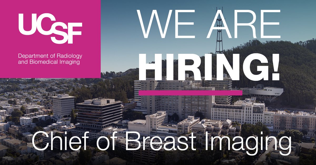 UCSF Imaging (@ucsfimaging) on Twitter photo Attending #SBI2025? Take your career to the next level ➡️ <a href="/UCSFimaging/">UCSF Imaging</a> is hiring a Chief of Breast Imaging. This is a senior academic leadership opportunity with responsibility for clinical, research, and educational excellence. <a href="/BreastImaging/">Society of Breast Imaging</a>
Apply today: aprecruit.ucsf.edu/JPF05555 Attending #SBI2025? Take your career to the next level ➡️ <a href="/UCSFimaging/">UCSF Imaging</a> is hiring a Chief of Breast Imaging. This is a senior academic leadership opportunity with responsibility for clinical, research, and educational excellence. <a href="/BreastImaging/">Society of Breast Imaging</a>
Apply today: aprecruit.ucsf.edu/JPF05555