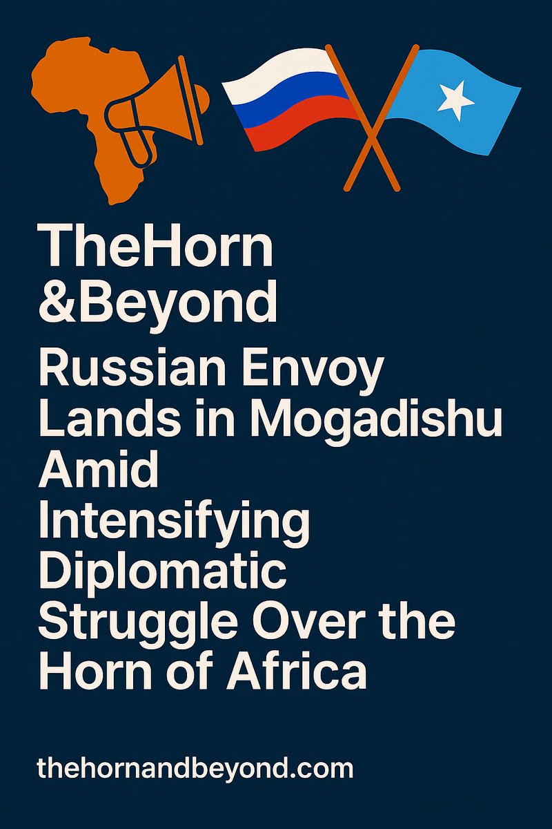 TheHornBeyond's tweet photo. Somalia Strengthens Diplomatic Ties Amid Rising International Interest in the Horn of Africa

Russia’s Deputy FM Mikhail Bogdanov has arrived in Mogadishu for official talks with Somalia’s federal government.
The visit comes amid rising international competition over the Horn of Africa and rumours of a potential U.S. military base in Somaliland.
At the same time, Turkey has signed a landmark oil and maritime agreement with Somalia.
#TheHornAndBeyond #Somalia #HornOfAfrica