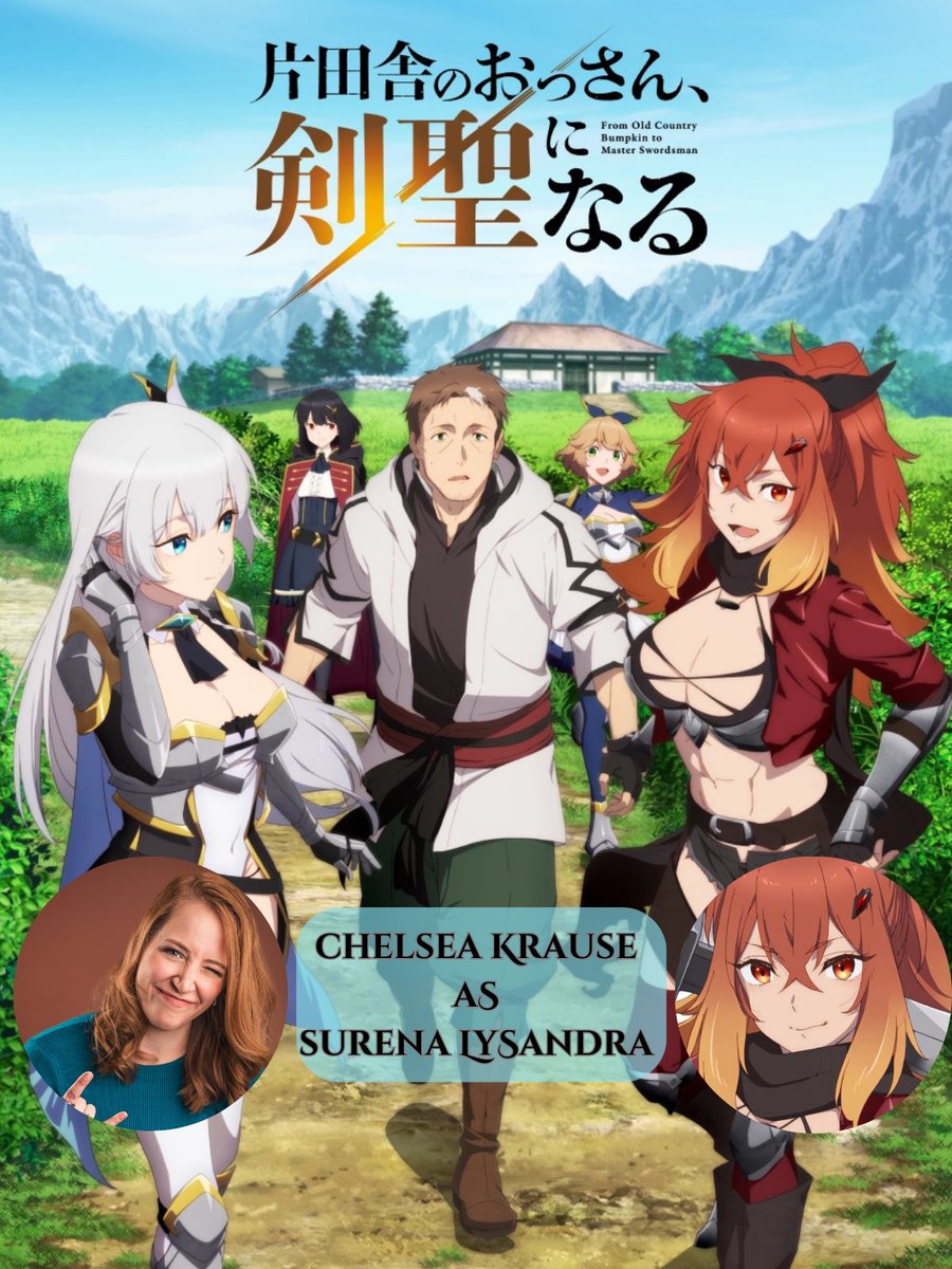 My first ever anime! You can hear me as Surena Lysandra in From Old Country Bumpkin to Master Swordsman! (Yes the red head with the incredible abs.) I wanted to wait until Episodes 3-4 came out as those are some really fabulous Surena episodes. You can stream it on Amazon!
