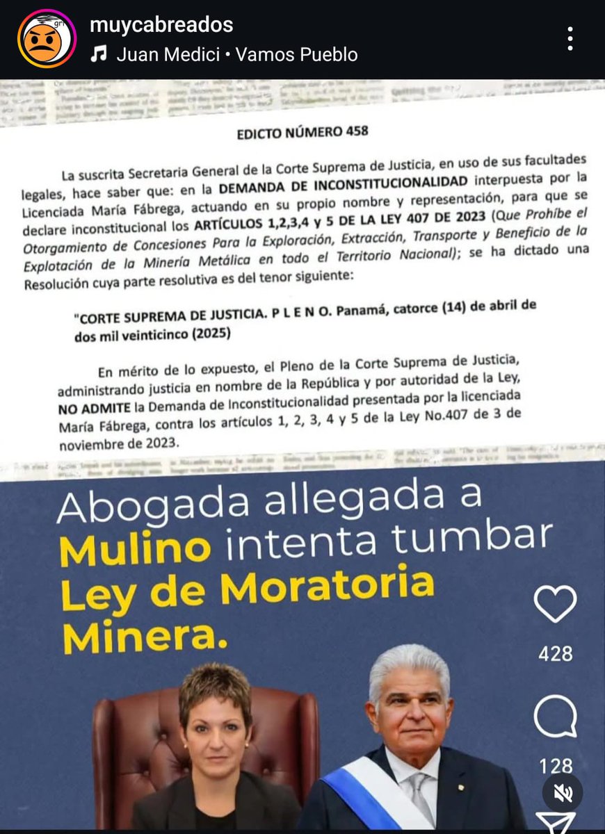 A <a href="/JoseRaulMulino/">José Raúl Mulino</a> se le cae su jugada para imponer la Mina