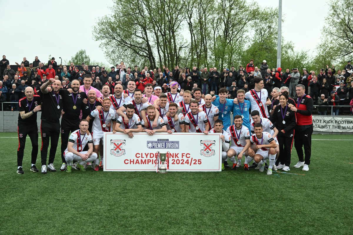 🏆 Your 2024/25 West of Scotland Premier Division Champions, Clydebank FC!