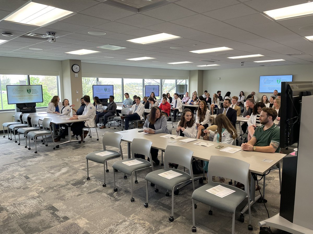 Celebrating the induction of the next class of Gold Humanism Honor Society members <a href="/OUHCOM/">Heritage College</a>. #compassionatecare