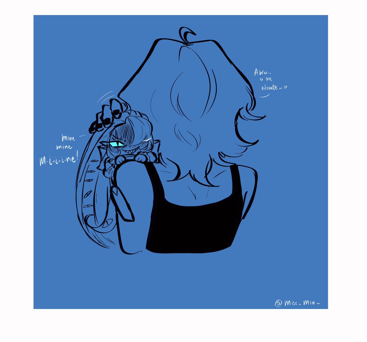 Manipulative little cookie 💙 
(The girl is my oc) 
#shadowmilkcookie #crk