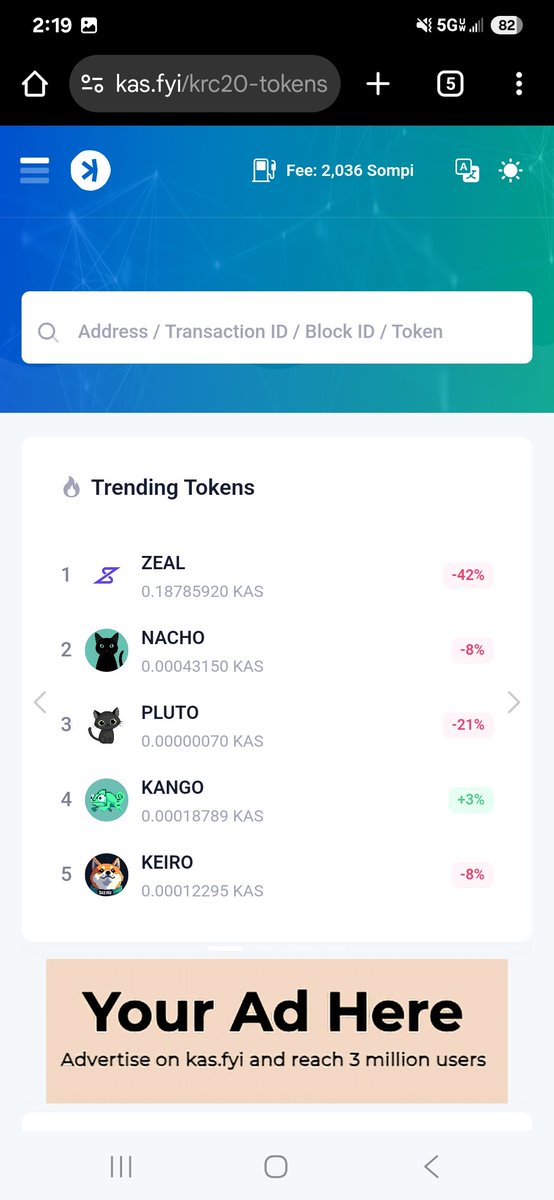 Plutokaspa's tweet image. $PLUTO is currently in the top #30's on the #krc20 #memecoin website kas.fyi! 🥳🥳🥳

We're also the #3 #trending #token right now! 🎉🎉🎉

#smartcontracts are coming!! 🔥🔥🔥

#Crypto #Kaspa #Krc20 #Binance #100x #1000x #SOL #BTC #ETH #Bullrun #KsprBot #KaspaCom