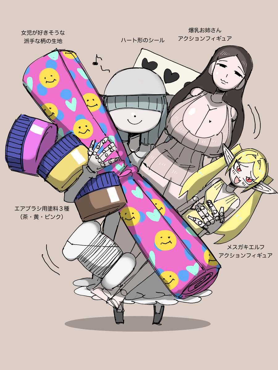Tabasuko4410's tweet photo. 人形化させられた上に色んな道具で改造させられちゃう生徒会の皆さん https://t.co/pu50l0iFK2