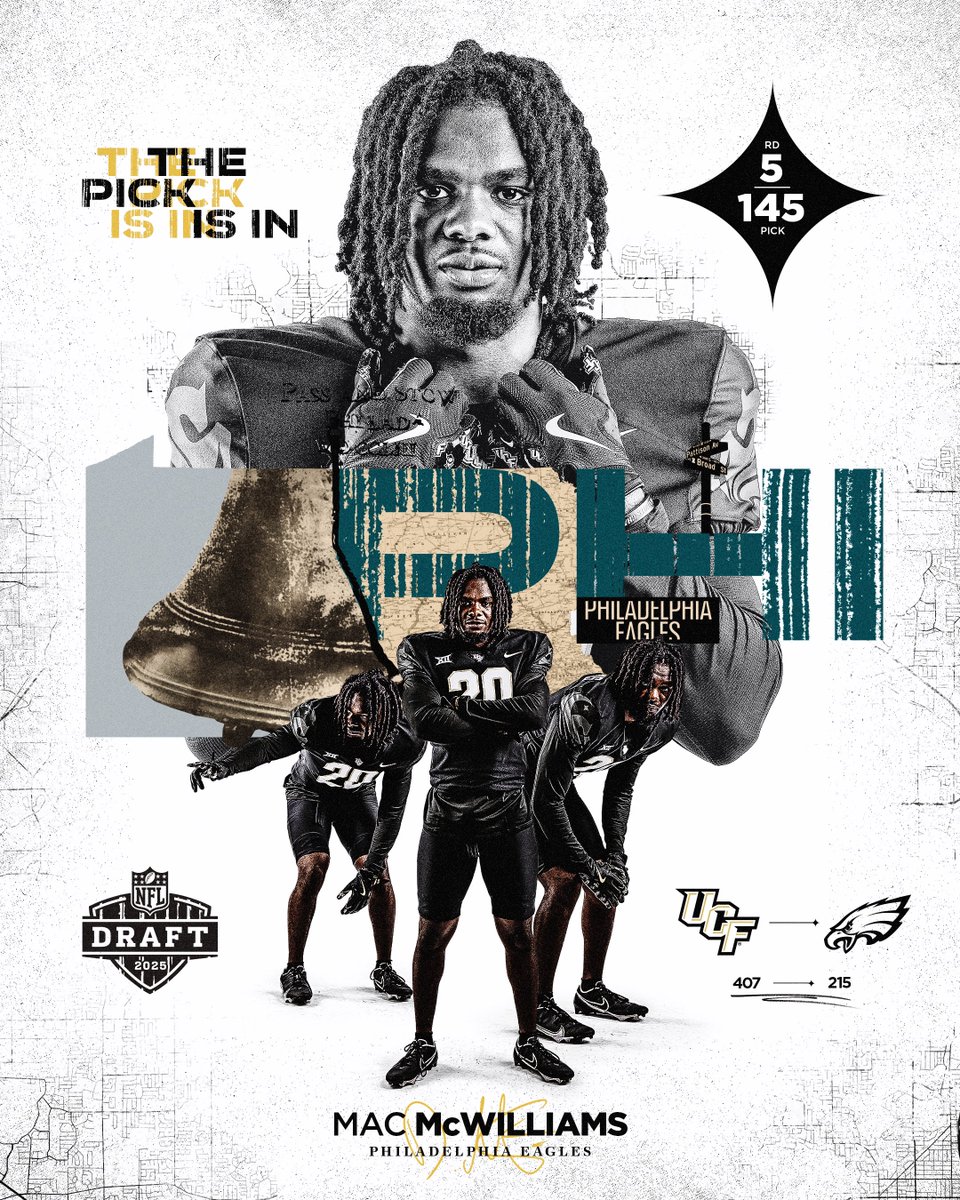 UCF Football (@ucf_football) on Twitter photo UCF β‘οΈ Philly
Mac McWilliams is headed to the defending Super Bowl ChampsβΌοΈ
<a href="/DacarrionM/">Mac Mcwilliams</a> | #NFLDraft | <a href="/Eagles/">Philadelphia Eagles</a> UCF β‘οΈ Philly
Mac McWilliams is headed to the defending Super Bowl ChampsβΌοΈ
<a href="/DacarrionM/">Mac Mcwilliams</a> | #NFLDraft | <a href="/Eagles/">Philadelphia Eagles</a>