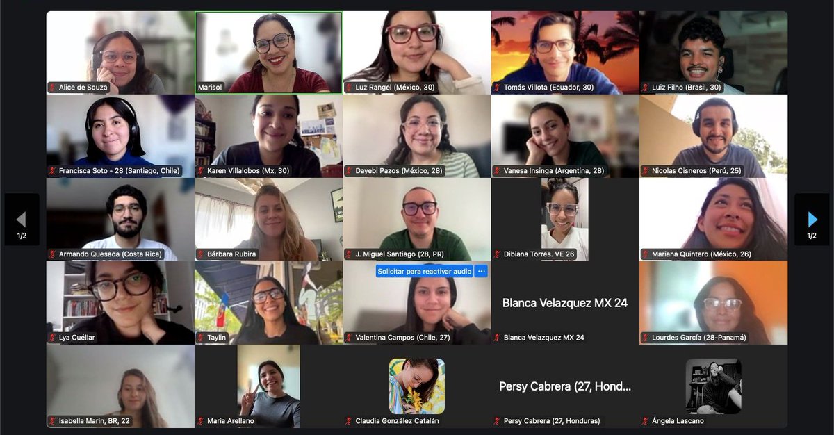 DLatitudes's tweet photo. Terminó la sesión de la 9na Generación de la #RedLATAM con @alicecristiny en la que hablamos de Brasil 🇧🇷.
Dos horas de mucho aprendizaje. 🤓 https://t.co/HuC3pQvjUz