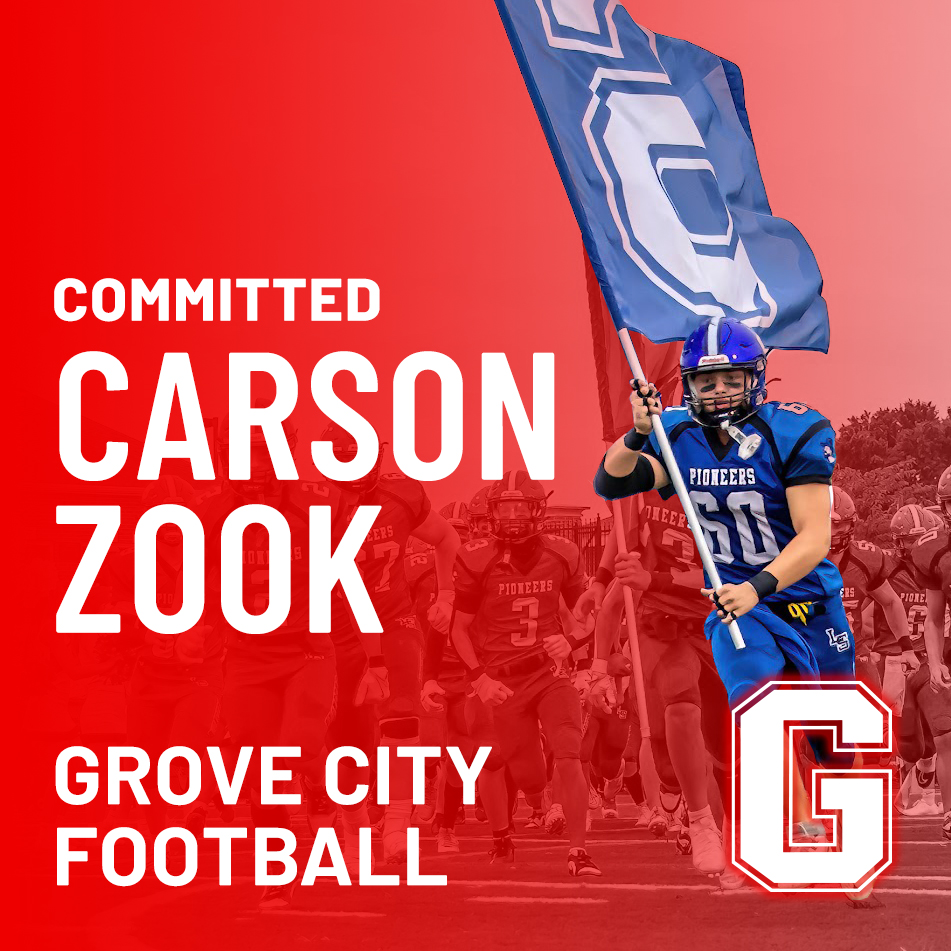 Carson Zook (@carsonzook60) on Twitter photo I am beyond excited to announce that I am 100% committed to play football at Grove City College! I am grateful to my parents, teammates, coaches, and <a href="/CoachDiDonato/">Andrew DiDonato</a> and the rest of the <a href="/GCC_FB/">Grove City Football</a> coaching staff for this opportunity! <a href="/CoachBBrest/">Coach Bill Brest</a> <a href="/CoachBaney/">Derrick Baney</a> <a href="/LSFootball1/">L-S Football</a> <a href="/LSLELITE/">✝️ Logan “LSL” Rager</a> I am beyond excited to announce that I am 100% committed to play football at Grove City College! I am grateful to my parents, teammates, coaches, and <a href="/CoachDiDonato/">Andrew DiDonato</a> and the rest of the <a href="/GCC_FB/">Grove City Football</a> coaching staff for this opportunity! <a href="/CoachBBrest/">Coach Bill Brest</a> <a href="/CoachBaney/">Derrick Baney</a> <a href="/LSFootball1/">L-S Football</a> <a href="/LSLELITE/">✝️ Logan “LSL” Rager</a>