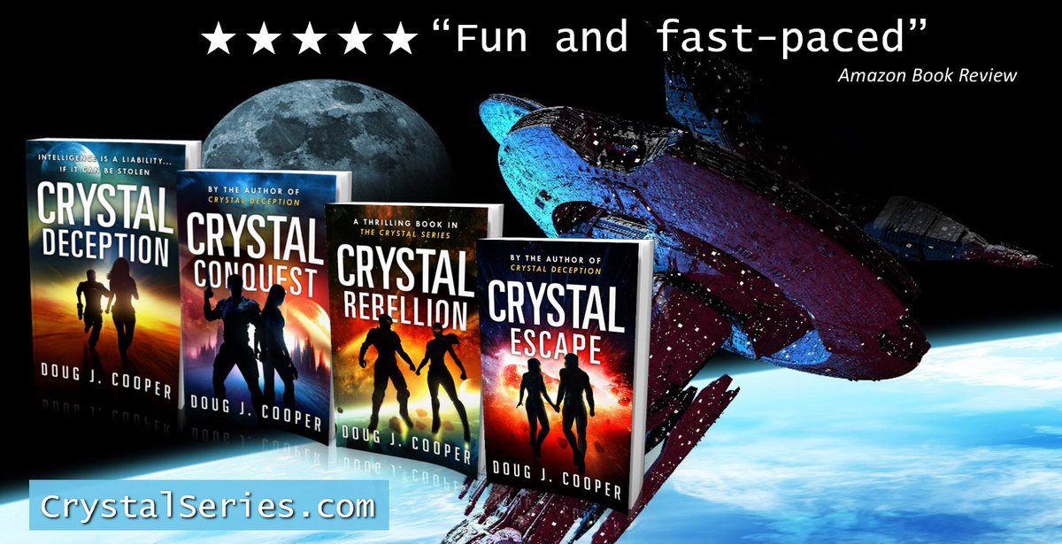 crystalseries's tweet image. Cheryl acknowledged a twinge of happiness when he didn't let go.
The Crystal Series – classic sci-fi thrills
Start with first book CRYSTAL DECEPTION
Series info: CrystalSeries.com
Buy link: amazon.com/default/e/B00F…
#kindleunlimited #scifi