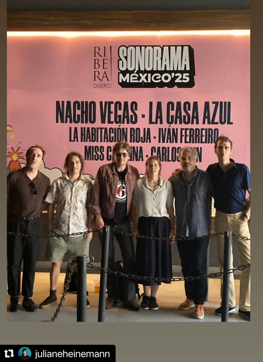 Todo listo para disfrutar hoy a #NachoVegas en @salaurbanavenue y compañía en el <a href="/sonorama_mexico/">Sonorama México</a>!! 

Acceso desde las 17:00 hrs. 
NV.          21:25 hrs

FOTO 📸 @julianeheinemann 
#NVyTE 
Los esperamos!!!