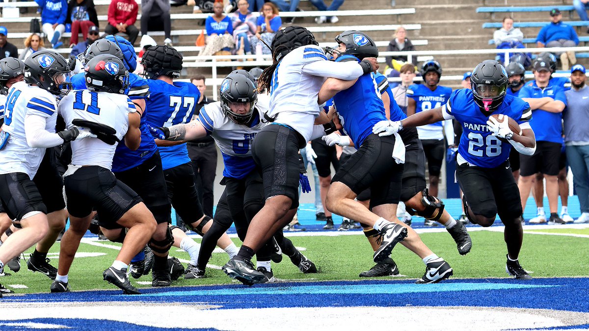 Eastern Illinois Athletics (@eiu_panthers) on Twitter photo The offense scored late during the <a href="/EIU_FB/">Eastern Illinois Football</a> 2025 Spring Game on Saturday handing the offense a 43-42 win
2 TD runs by Jacarre Fleming
TD run by Jesse Lajes
TD rec by DeAirious Smith
INTs by Nick Vecchiarelli & Makhi Wilson
Recap🏈👀⬇️
eiupanthers.com/news/2025/4/26… The offense scored late during the <a href="/EIU_FB/">Eastern Illinois Football</a> 2025 Spring Game on Saturday handing the offense a 43-42 win
2 TD runs by Jacarre Fleming
TD run by Jesse Lajes
TD rec by DeAirious Smith
INTs by Nick Vecchiarelli & Makhi Wilson
Recap🏈👀⬇️
eiupanthers.com/news/2025/4/26…