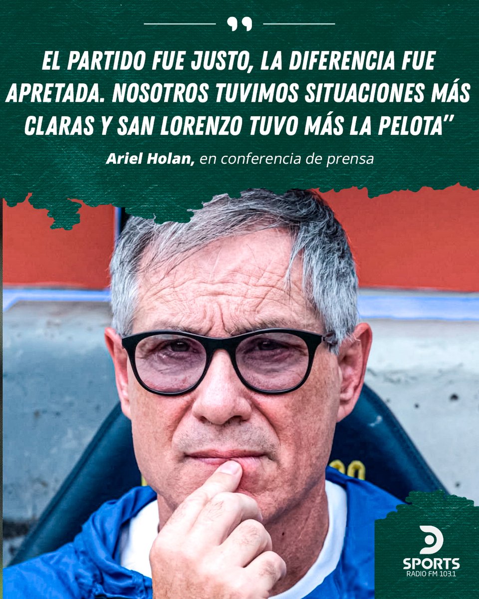🗣 “El partido fue justo, la diferencia fue apretada. Nosotros tuvimos situaciones más claras y San Lorenzo tuvo más la pelota.

Copetti hace mucho esfuerzo en muchos aspectos del juego que están más referidos al sistema defensivo”.

🎙️ Ariel Holan tras la victoria de Rosario