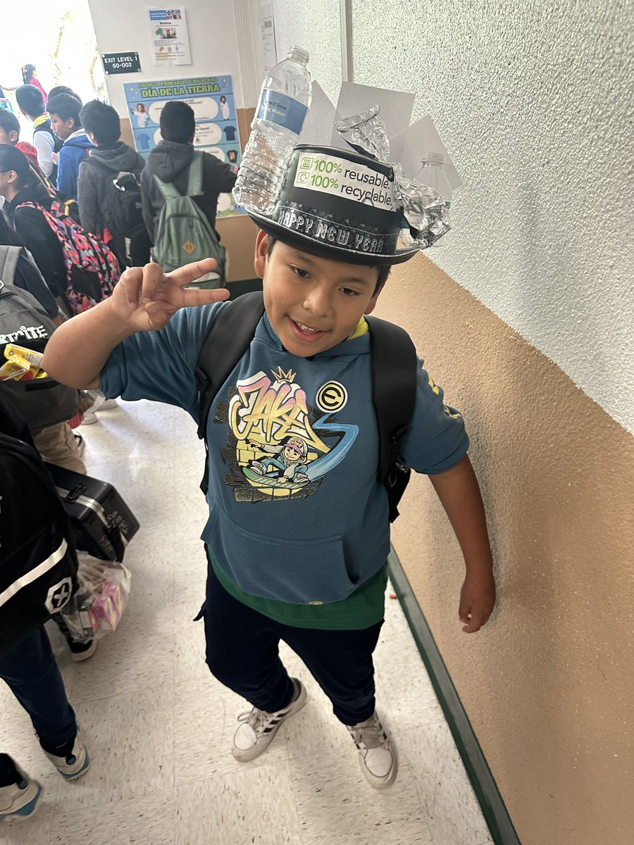 What an amazing Super Science week day 5  we put a cap on trash by making hats out of recyclables!!!!!