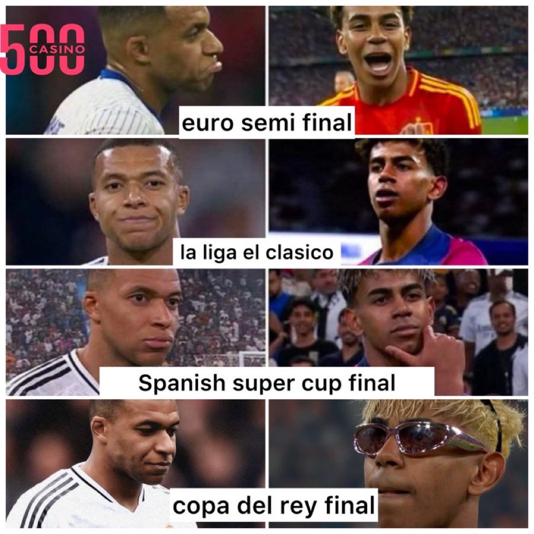Capitano_M14's tweet photo. عمرك سمعت بالمحط ولا شفته ؟ 

لامين محط مبابي في اليورو 
ومحطه في الدوري الاسباني
ومحط في كاس السوبر الاسباني
ومحطه في كاس الملك الاسباني 

- امتطاء بشكل فعلي https://t.co/Mla22t4fzt