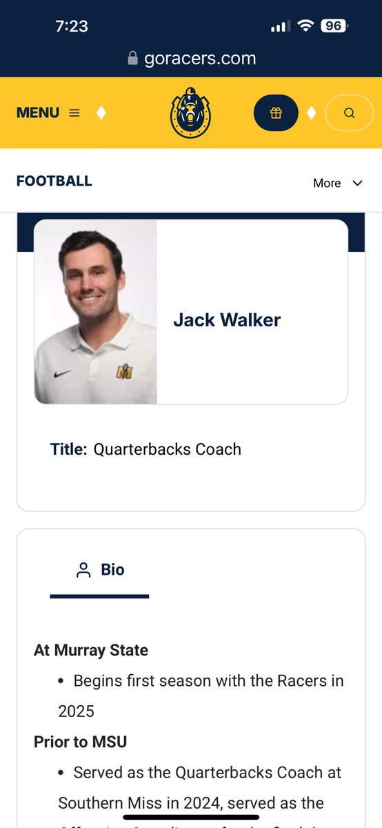 Mike Farrell (@mfarrellsports) on Twitter photo QB coaches need to be great evaluators. <a href="/CoachJWalker15/">Jack Walker</a> is just that.
<a href="/WrightJody/">Jody Wright</a> <a href="/racersfootball/">Murray State Football</a> QB coaches need to be great evaluators. <a href="/CoachJWalker15/">Jack Walker</a> is just that.
<a href="/WrightJody/">Jody Wright</a> <a href="/racersfootball/">Murray State Football</a>