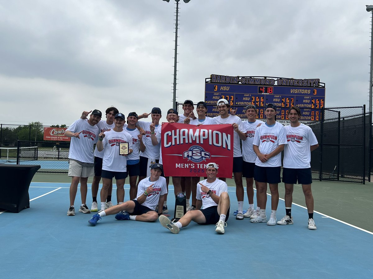 ETBU_Tennis's tweet photo. Tiger Time is here!! @ASC_sports Champions 2025!! #TigerTough https://t.co/4gW1tXqe0U